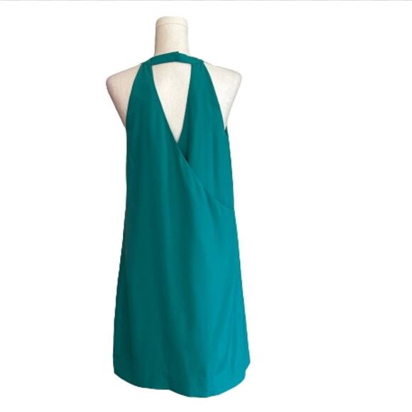 J. Crew Factory Dress Teal Halter Sleeveless Open Wrap Back Shift Size 6 NEW - Picture 5 of 12